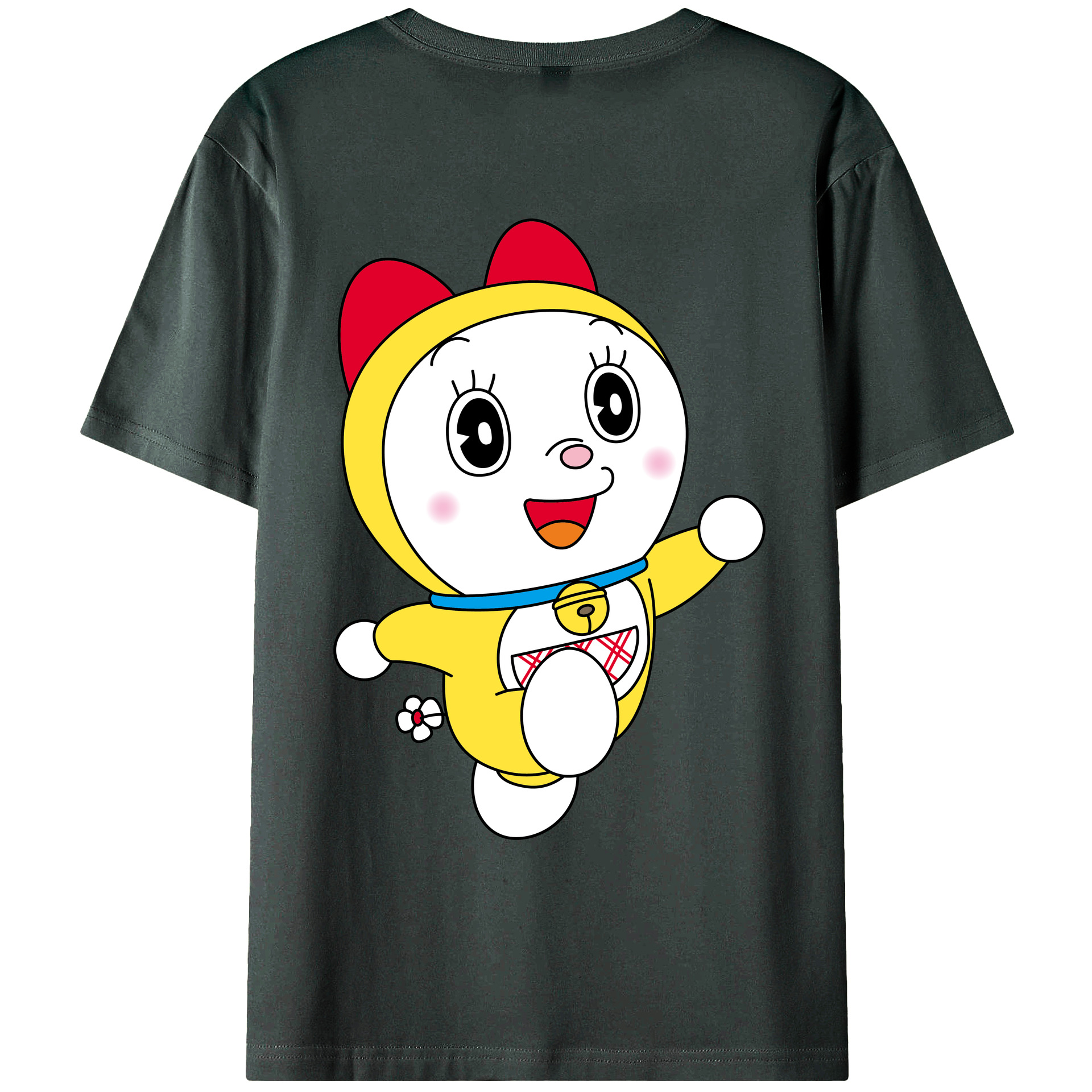 （画像用） ドラえもん ドラミ Doraemon Dorami 綿100％ メンズ半袖Tシャツ（バックプリント） 通気性